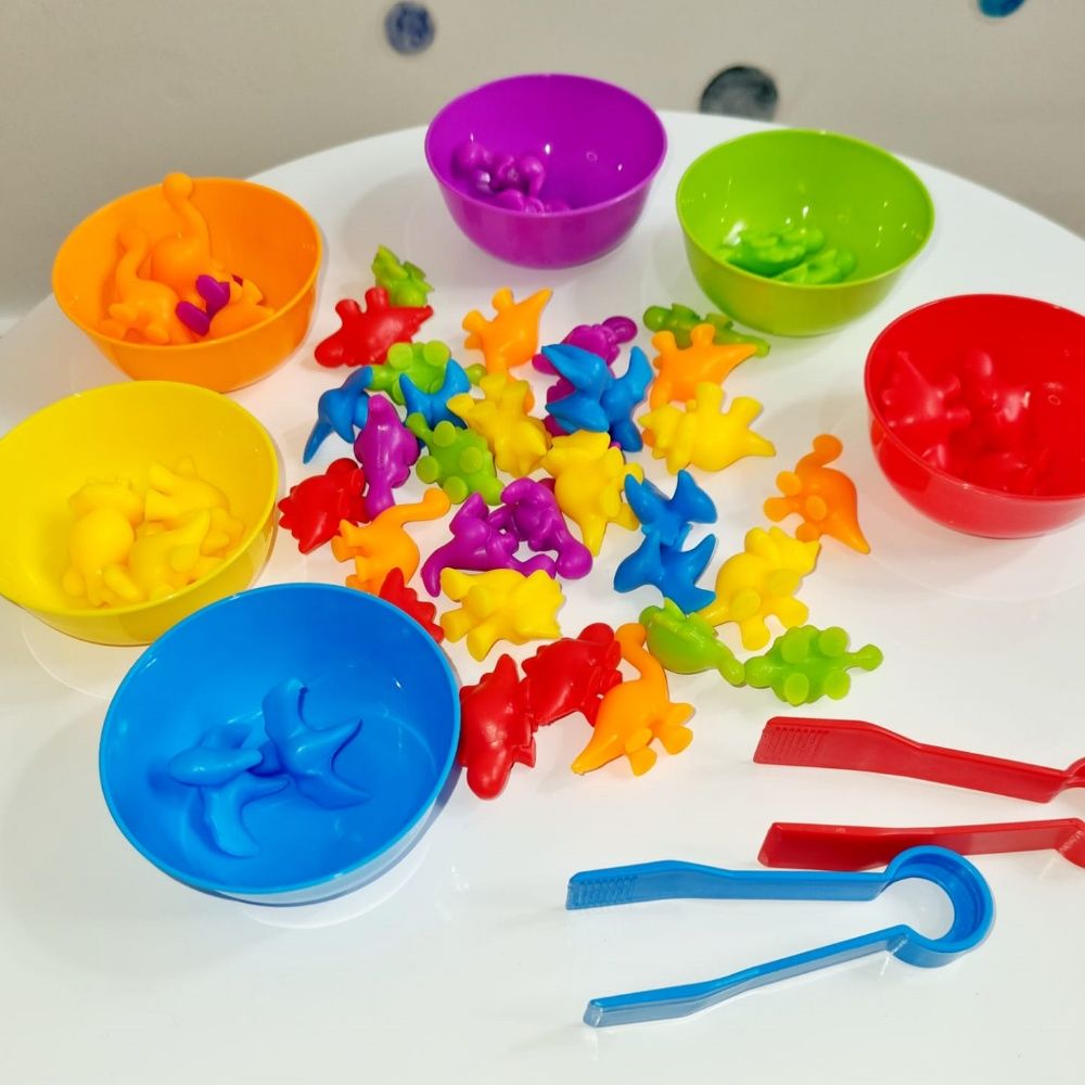 Classificação de Cores Dinossauros Kit -  Sensorial