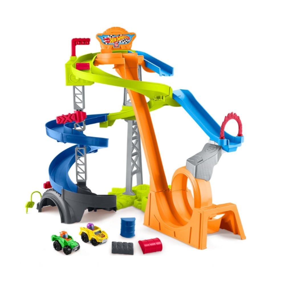  Pista de carrinhos - Corridas e Choque - Hot Wheels Little People